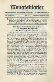 Monatsblätter Jhrg. 51, H. 8/9 (1937)