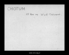 Chotum. Files of Niedzborz district in the Middle Ages. Files of Historico-Geographical Dictionary of Masovia in the Middle Ages