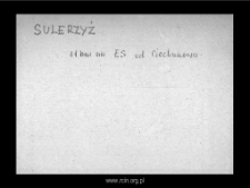 Sulerzyż. Files of Niedzborz district in the Middle Ages. Files of Historico-Geographical Dictionary of Masovia in the Middle Ages