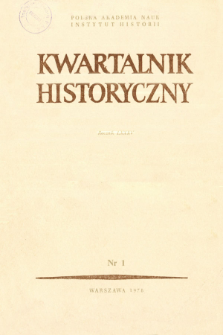Kwartalnik Historyczny R. 85 nr 1 (1978), Title pages, Contents