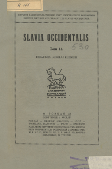 Slavia Occidentalis. T.14 (1935)