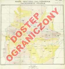 Mapa gęstości zaludnienia zachodniego Polesia