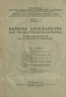 Badania Geograficzne nad Polską P&oacute;łnocno-Zachodnią Z. 4-5 (1929)