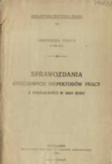 Inspekcja Pracy w 1924 Roku = L'Inspection du Travail en 1924