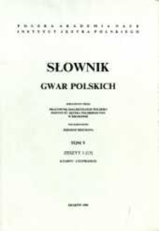 Słownik gwar polskich. T. 5, z. 1 (13), (Czarny-Czupiradło)
