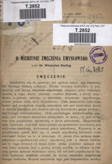 O mierzeniu zmęczenia umysłowego