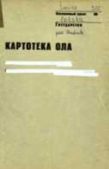 Kartoteka Og&oacute;lnosłowiańskiego atlasu językowego (OLA); Śmicz (288)