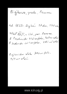 Biejk&oacute;w. Files of Grojec district in the Middle Ages. Files of Historico-Geographical Dictionary of Masovia in the Middle Ages