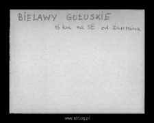 Bielawy Gołuskie. Files of Szrensk district in the Middle Ages. Files of Historico-Geographical Dictionary of Masovia in the Middle Ages