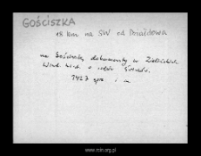 Gościszka. Files of Szrensk district in the Middle Ages. Files of Historico-Geographical Dictionary of Masovia in the Middle Ages