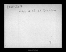 Lewiczyn. Files of Szrensk district in the Middle Ages. Files of Historico-Geographical Dictionary of Masovia in the Middle Ages