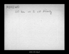 Mdzewo. Files of Szrensk district in the Middle Ages. Files of Historico-Geographical Dictionary of Masovia in the Middle Ages
