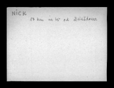 Nick. Files of Szrensk district in the Middle Ages. Files of Historico-Geographical Dictionary of Masovia in the Middle Ages