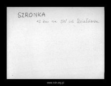 Szronka. Files of Szrensk district in the Middle Ages. Files of Historico-Geographical Dictionary of Masovia in the Middle Ages