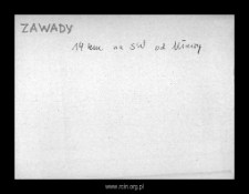 Zawady. Files of Szrensk district in the Middle Ages. Files of Historico-Geographical Dictionary of Masovia in the Middle Ages