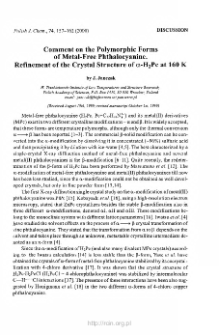 Comment on the polymorphic forms of metal-free phthalocyanine. Refinement of the crystal structure of alfa-H2Pe at 160 k