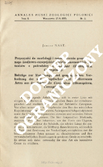 Beitr&auml;ge zur Morphologie und geographischen Verbreitung der mitteleurop&auml;ischen und mediterranen Arten aus der Subfamilie Cercopinae (Homoptera, Cercopidae)