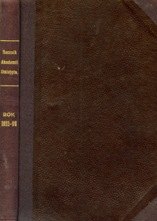 Rocznik Akademii Umiejętności w Krakowie R. 1895-96 (1896)