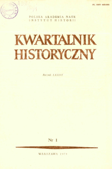 Kwartalnik Historyczny R. 86 nr 1 (1979), Recenzje