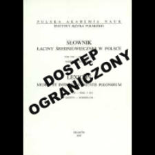 Słownik łaciny średniowiecznej w Polsce. T. 8 z. 5 (67), Sagitto - Scriniolum