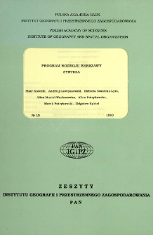 Program rozwoju Warszawy : synteza = A development programme for Warsaw