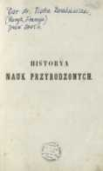 Historya nauk przyrodzonych