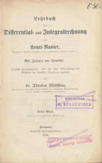 Lehrbuch der Differential - und Integralrechnung. Bd. 1