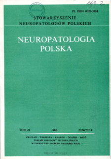 Neuropatologia Polska T.21 z.4 (1983)