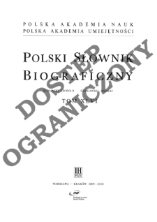 Polski słownik biograficzny T. 46 (2009-2010), Surmacki Leopold - Szaniawski Jozafat (Józefat) Konstanty