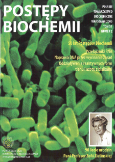 Postępy biochemii, Tom 51, Nr 2