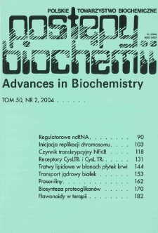 Postępy biochemii, Tom 50, Nr 2