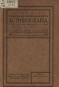 Autobiografia Salomona Majmona. [Cz. 1]