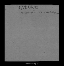 Całowo. Files of Plonsk district in the Middle Ages. Files of Historico-Geographical Dictionary of Masovia in the Middle Ages