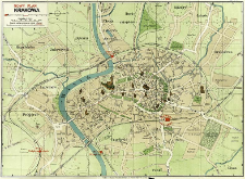 Nowy plan Krakowa opracowany patentową metodą Pharusa z przewodnikiem informacyjnym po mieście