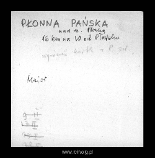 Płonna Pańska, now part of Płonna. Files of Plonsk district in the Middle Ages. Files of Historico-Geographical Dictionary of Masovia in the Middle Ages