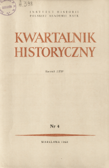 Kwartalnik Historyczny R. 75 nr 4 (1968), Listy do redakcji