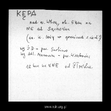 Kępa. Files of Plonsk district in the Middle Ages. Files of Historico-Geographical Dictionary of Masovia in the Middle Ages