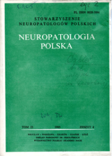 Neuropatologia Polska T.23 z.4 (1985)