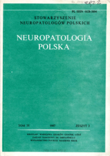 Neuropatologia Polska T.25 z.3 (1987)