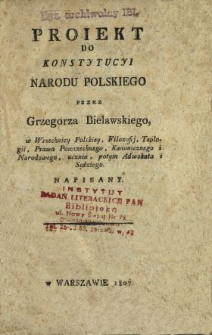 Proiekt do Konstytucyi narodu polskiego