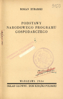 Podstawy narodowego programu gospodarczego