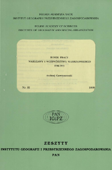Rynek pracy Warszawy i wojew&oacute;dztwa warszawskiego 1990-1993