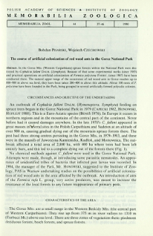 The course of artificial colonization of red wood ants in the Gorce National Park