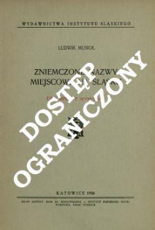 Zniemczone nazwy miejscowe na Śląsku