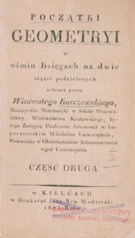Początki geometryi w ośmiu księgach na dwie części podzielonych. Cz. 2