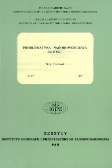Problematyka narodowościowa Estonii = The ethnic problems in Estonia