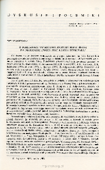 O podstawach wydzielania kultury perstuńskiej (na marginesie dw&oacute;ch prac Karola Szymczaka)