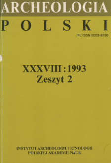 Archeologia Polski T. 38 (1993. - 1994) Z. 2, Recenzje