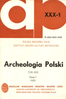 Próba periodyzacji ceramiki wczesnosłowiańskiej w rejonie Nowej Huty