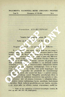 Notatki lepidopterologiczne. 2 = Notes on the Lepidoptera of Poland. 2 /